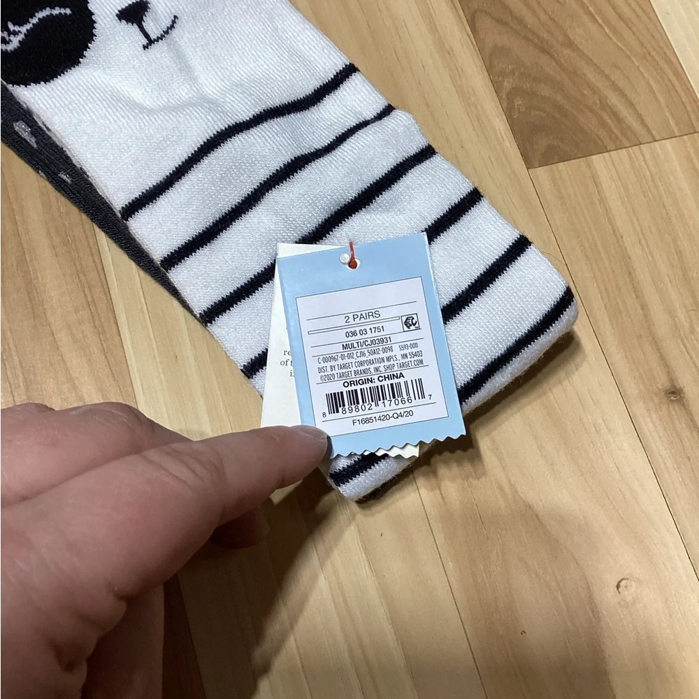 Cat & Jack Girls Knee High Socks (2 Pairs Shoe Size 9-2.5/Medium)